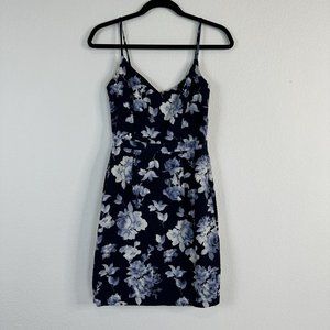 Joie Women's Orchard Floral Canvas Mini Spaghetti Strap Dress Size XS Blue EUC
